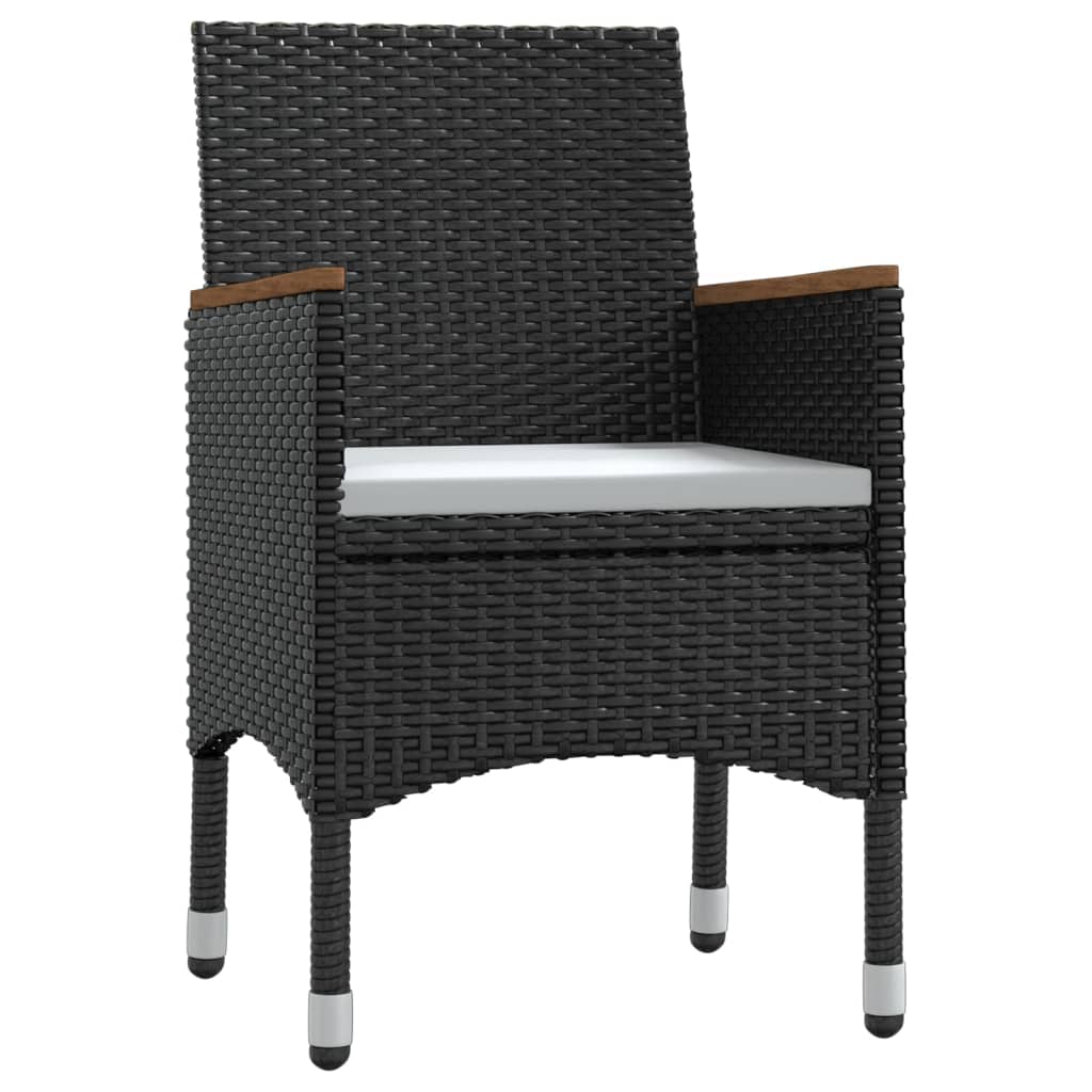 Set da Pranzo da Giardino 7 pz con Cuscini Nero cod mxl 42287