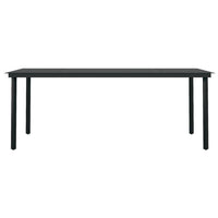 Set da Pranzo da Giardino 9 pz con Cuscini Nero 3099334