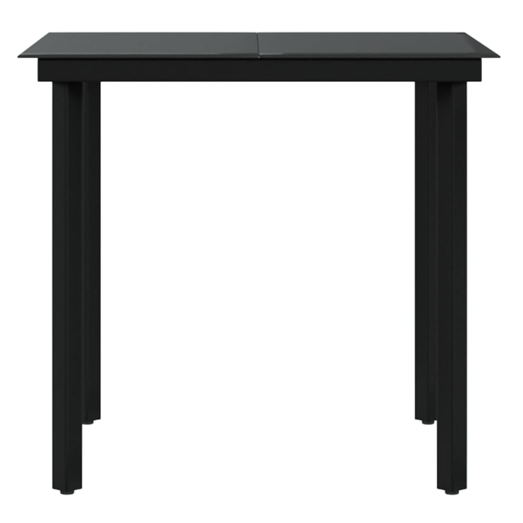 Set da Pranzo da Giardino 3 pz con Cuscini Nero 3099353