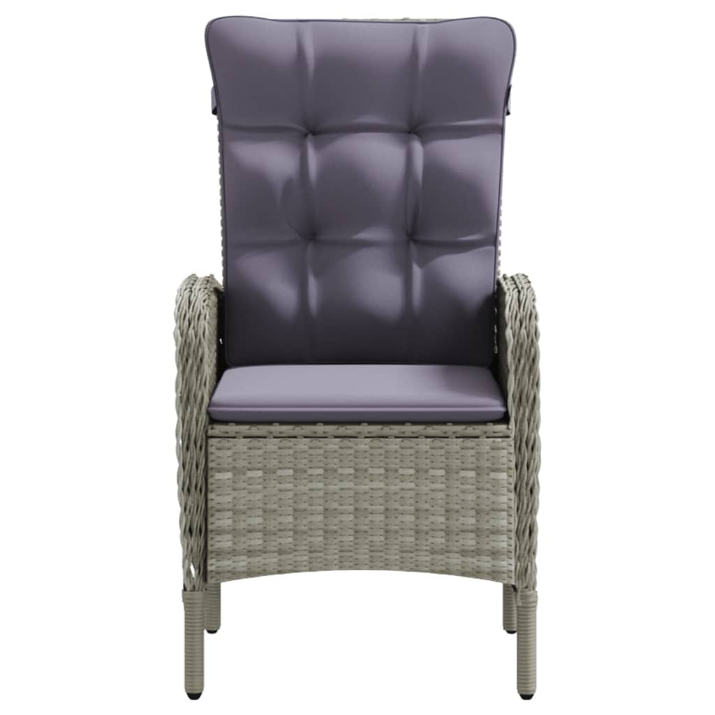 Set da Pranzo da Giardino 5 pz con Cuscini Grigio e Nero cod mxl 44610