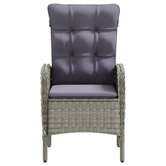 Set da Pranzo da Giardino 5 pz con Cuscini Grigio e Nero cod mxl 44610