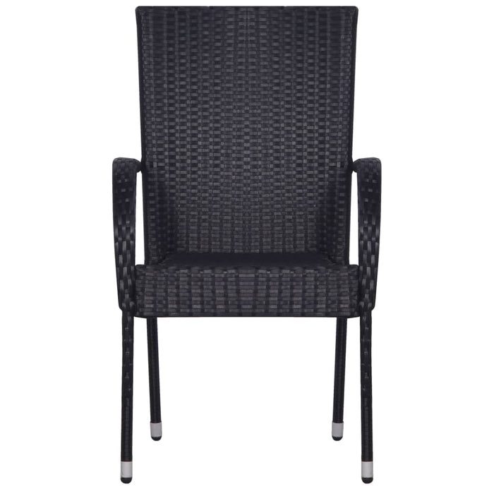 Set da Pranzo per Giardino 9 pz con Cuscini Neri cod mxl 40932