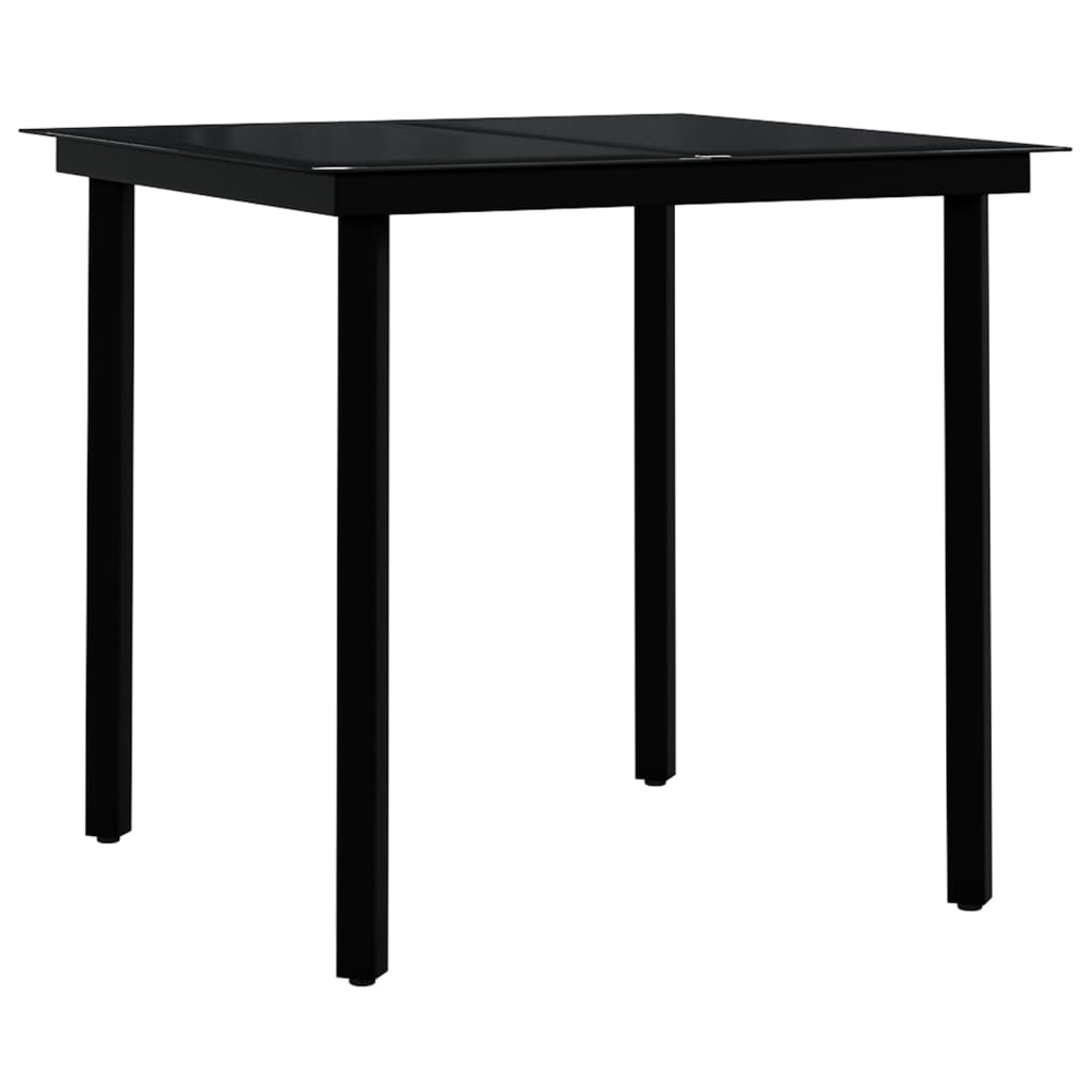 Set Mobili da Pranzo per Giardino 5 pz Grigio e Nero 3099390