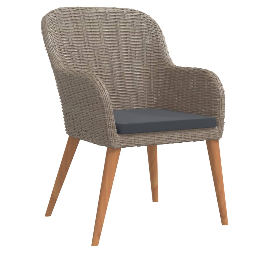 Set da Pranzo per Giardino 5 pz con Cuscini Marrone cod mxl 52005