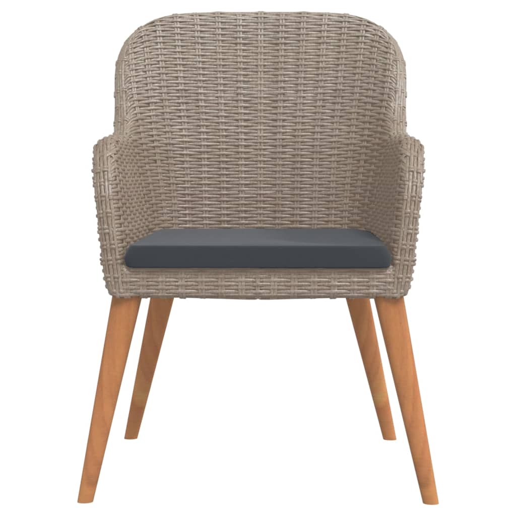 Set da Pranzo per Giardino 5 pz con Cuscini Marrone cod mxl 52005