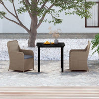 Set da Pranzo da Giardino 3 pz con Cuscini Marrone 3099535