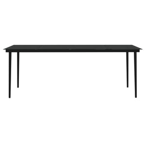 Set da Pranzo da Giardino 9 pz con Cuscini Nero 3099546