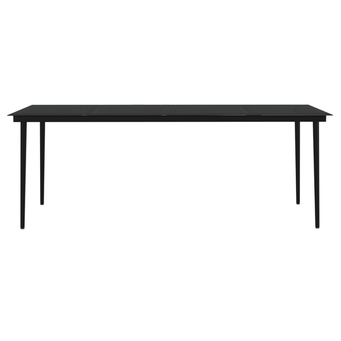 Set da Pranzo da Giardino 9 pz con Cuscini Nero 3099546