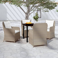 Set Mobili da Pranzo per Giardino 5 pz Marrone cod mxl 39851
