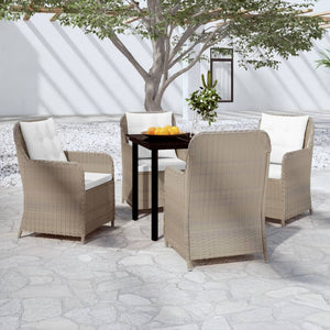 Set Mobili da Pranzo per Giardino 5 pz Marrone cod mxl 39851