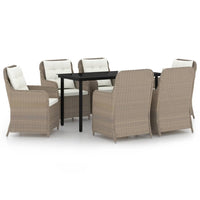 Set da Pranzo da Giardino 7 pz Marrone 3099556