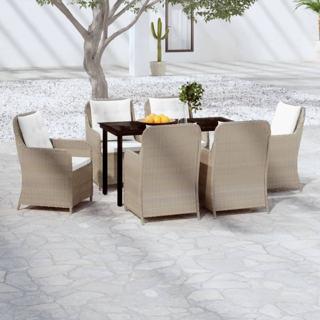 Set da Pranzo da Giardino 7 pz Marrone 3099556