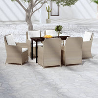 Set da Pranzo da Giardino 7 pz Marrone 3099556