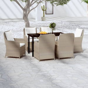 Set da Pranzo da Giardino 7 pz Marrone 3099556