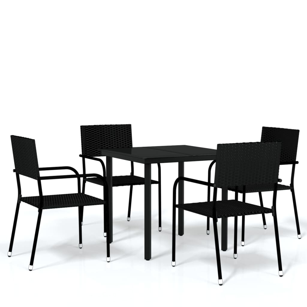 Set Mobili da Pranzo da Giardino 5 pz Nerocod mxl 117416