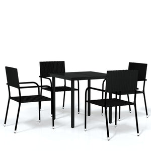 Set Mobili da Pranzo da Giardino 5 pz Nerocod mxl 117416