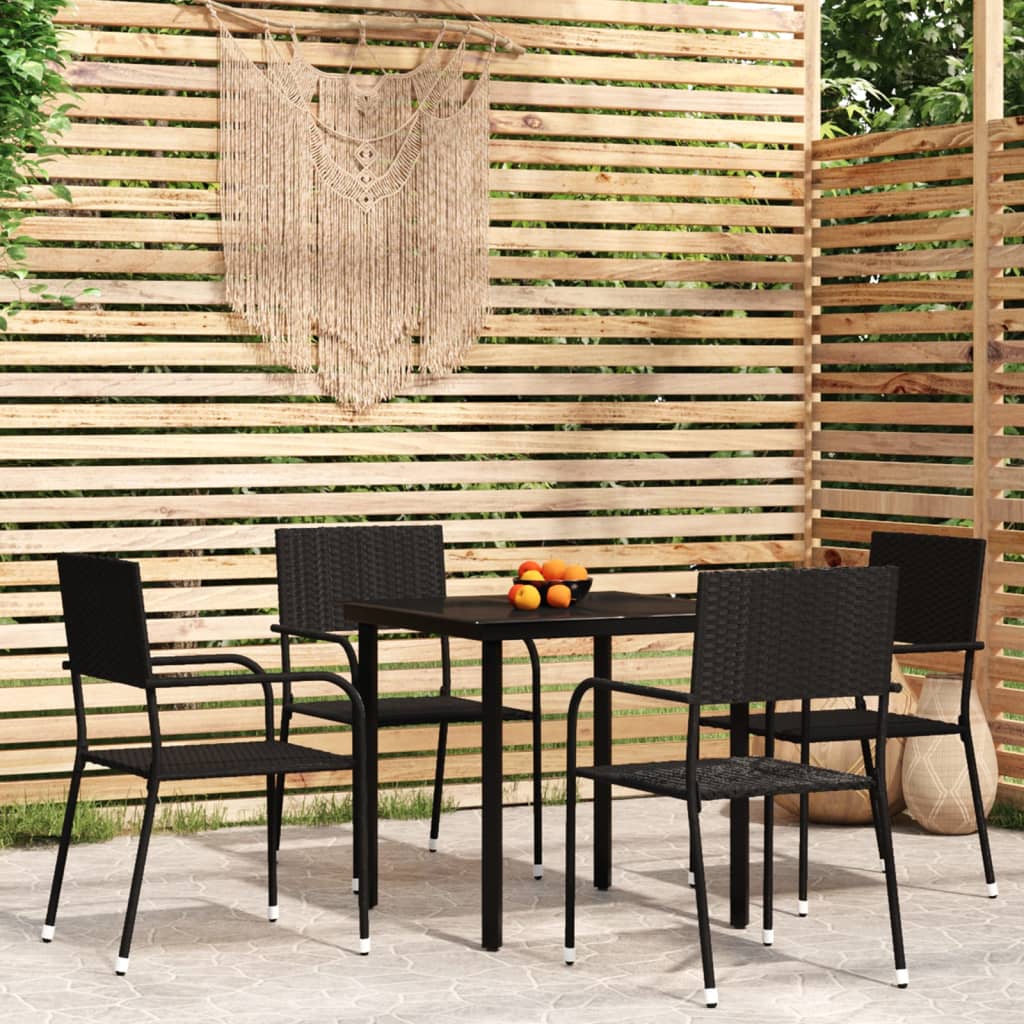 Set Mobili da Pranzo da Giardino 5 pz Nerocod mxl 117416