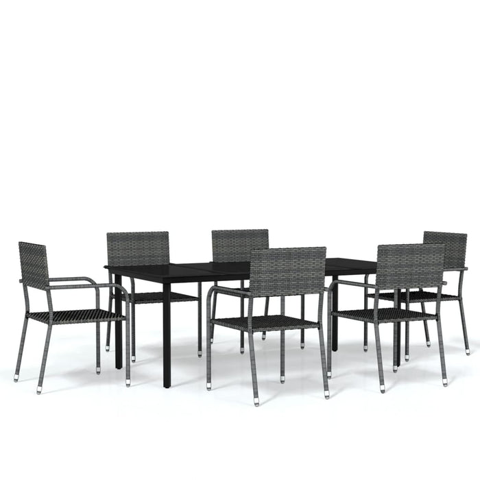 Set Mobili da Pranzo da Giardino 7 pz Grigio 3099587