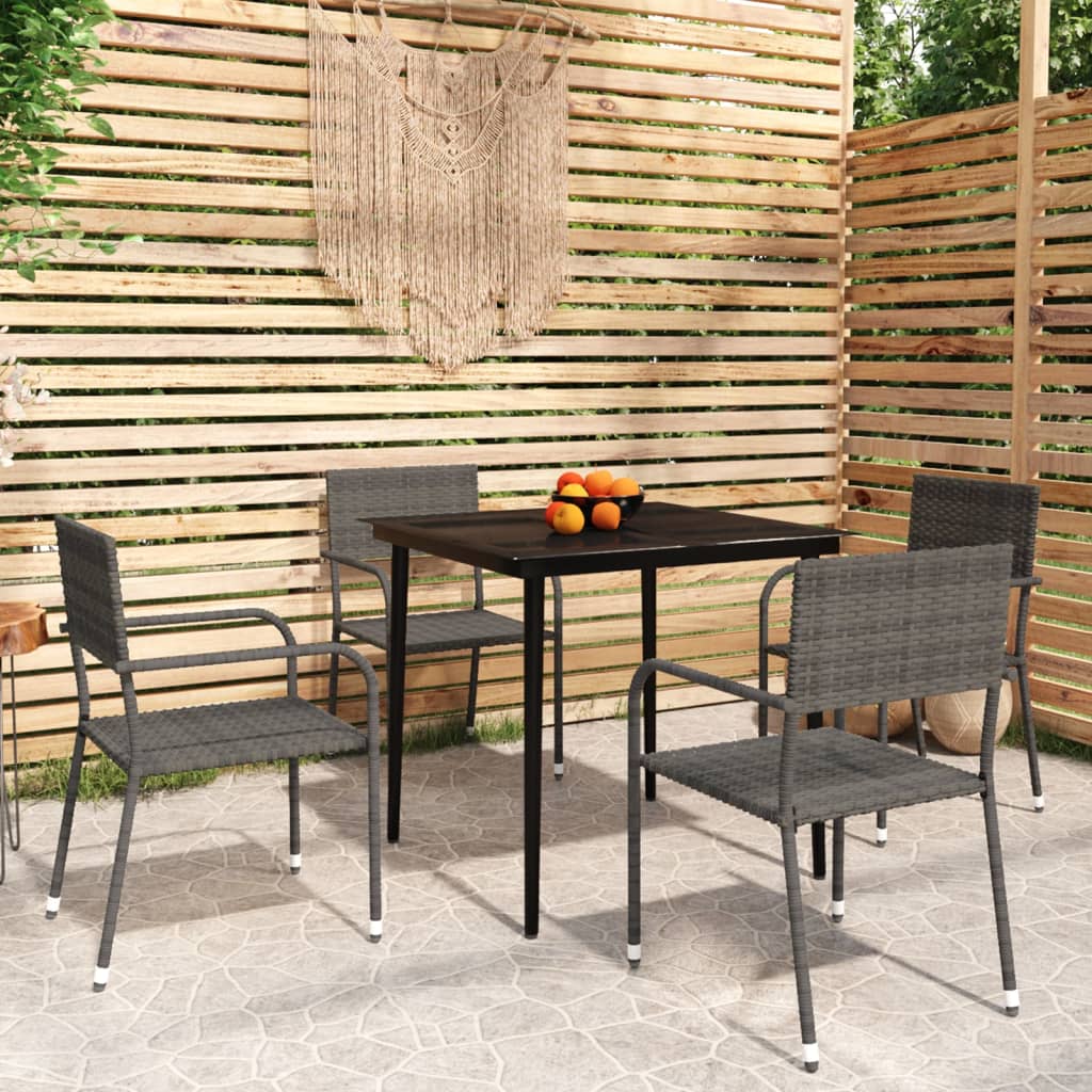 Set Mobili da Pranzo da Giardino 5 pz Grigiocod mxl 69438
