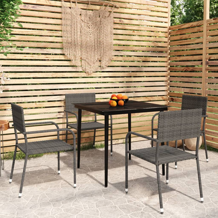Set Mobili da Pranzo da Giardino 5 pz Grigiocod mxl 69438