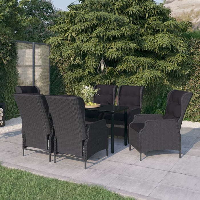 Set Mobili da Pranzo per Giardino 7 pz Grigio Scuro cod mxl 47381