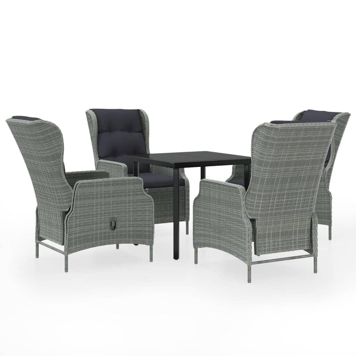 Set Mobili da Pranzo per Giardino 5 pz Grigio Chiaro cod mxl 41204