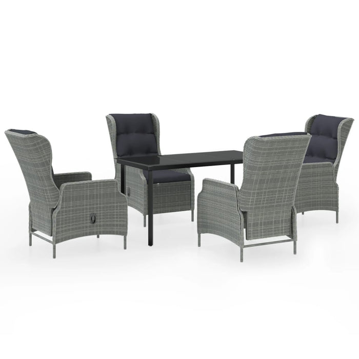 Set Mobili da Pranzo per Giardino 5 pz Grigio Chiaro cod mxl 47556