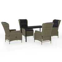 Set Mobili da Pranzo per Giardino 5 pz Marrone cod mxl 43670