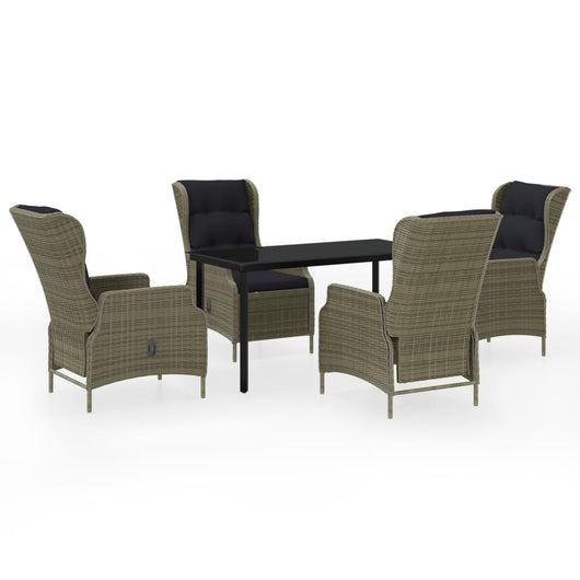 Set Mobili da Pranzo per Giardino 5 pz Marrone cod mxl 43670