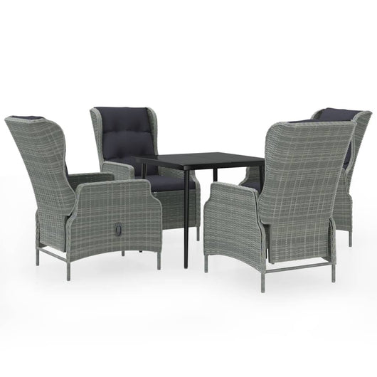 Set Mobili da Pranzo per Giardino 5 pz Grigio Chiaro cod mxl 41200