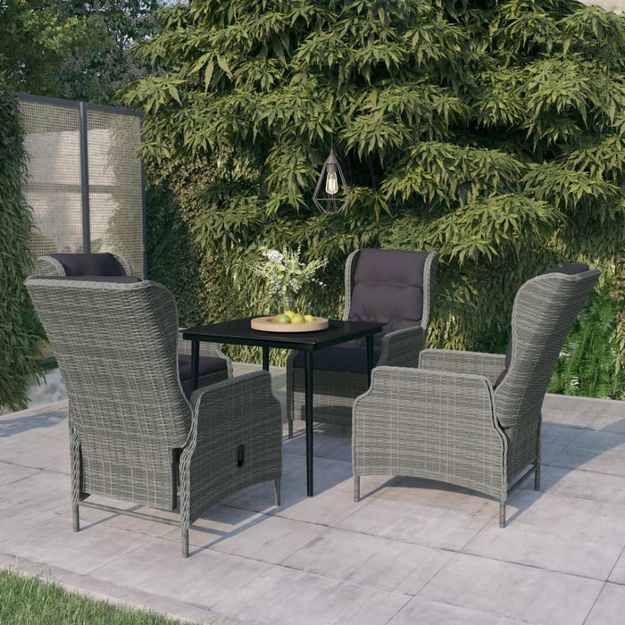 Set Mobili da Pranzo per Giardino 5 pz Grigio Chiaro cod mxl 41200