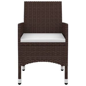 Set da Pranzo da Giardino 7 pz e Cuscini in Polyrattan e Vetro 3099677