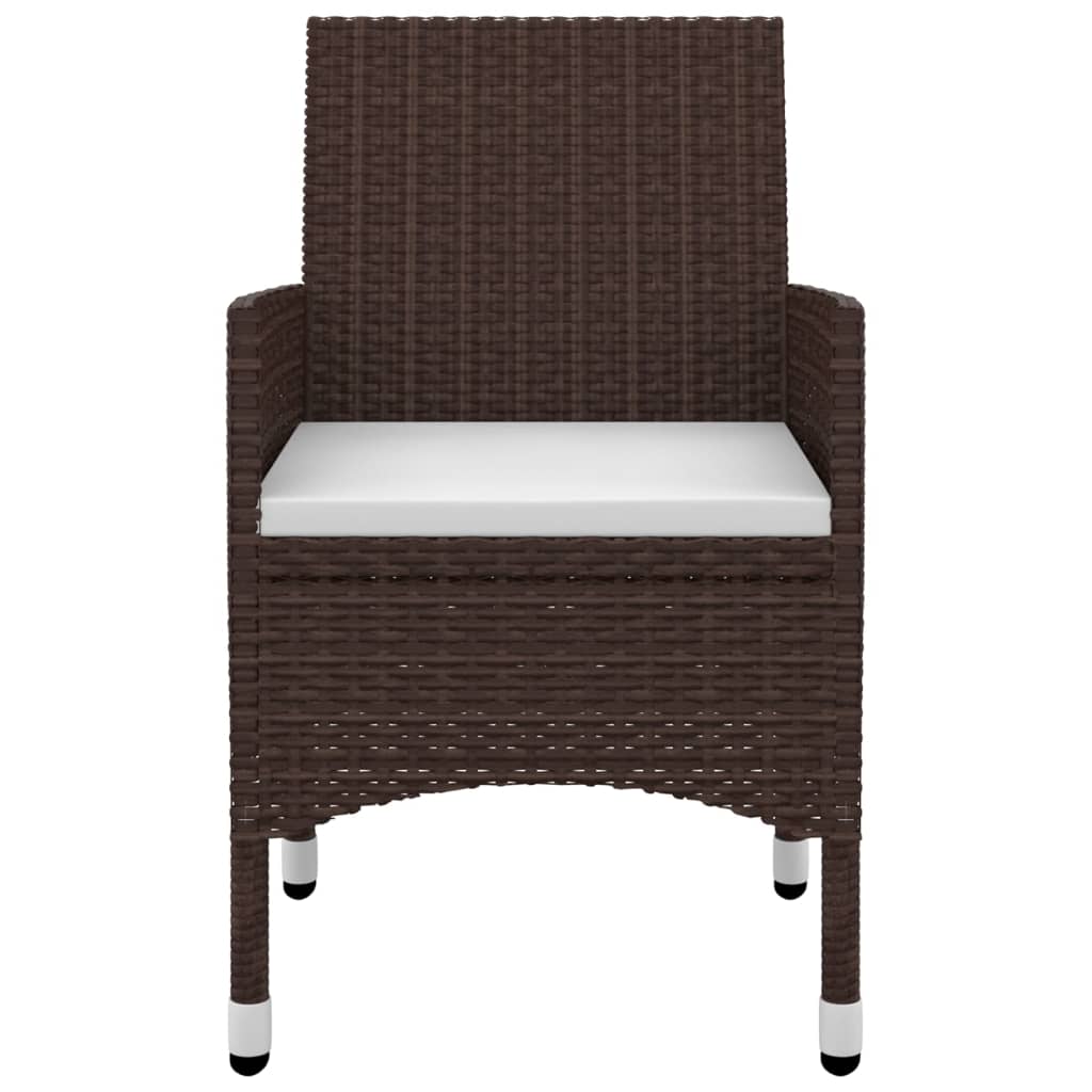 Set da Pranzo da Giardino 7 pz e Cuscini in Polyrattan e Vetro 3099677