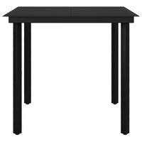 Set da Pranzo da Giardino 3 pz con Cuscini Polyrattan e Vetro 3099703