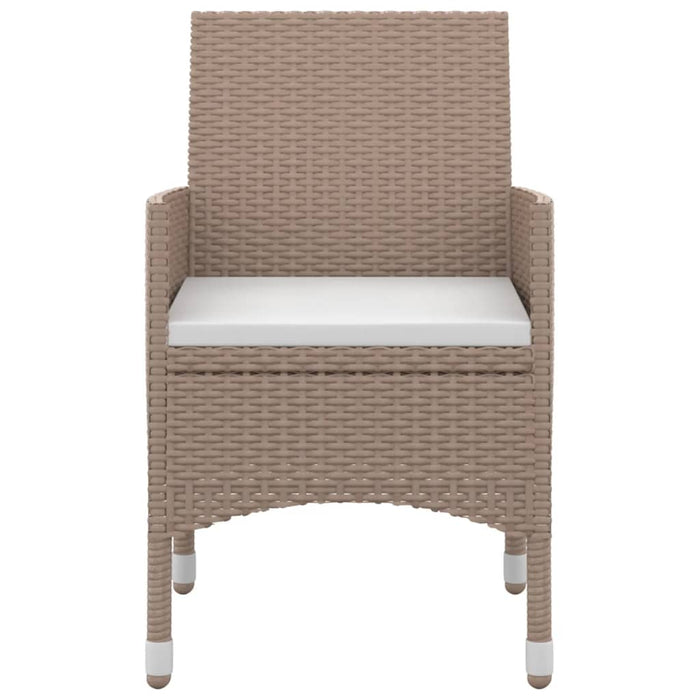 Set da Pranzo da Giardino 7 pz e Cuscini in Polyrattan e Vetro cod mxl 38798