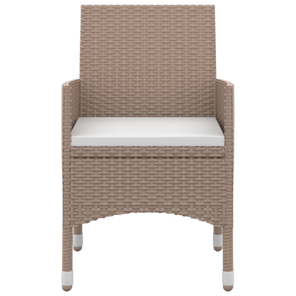 Set da Pranzo da Giardino 7 pz e Cuscini in Polyrattan e Vetro cod mxl 38802