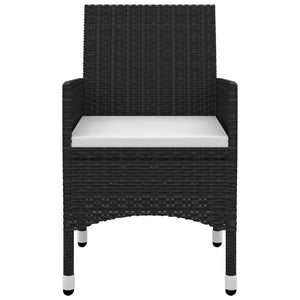 Set da Pranzo per Giardino 5 pz con Cuscini Polyrattan e Vetro 3099728