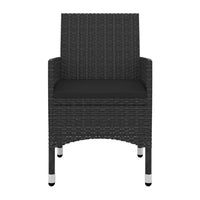 Set da Pranzo da Giardino 5 pz con Cuscini Polyrattan e Vetro 3099734