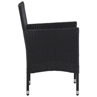 Sedie da Pranzo per Giardino 2 pz in Polyrattan Nero 318495