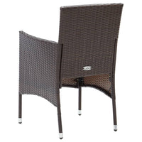 Sedie da Pranzo per Giardino 4 pz in Polyrattan Marrone 318501
