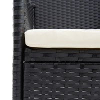 Sedie da Pranzo per Giardino 4 pz in Polyrattan Nero 318502