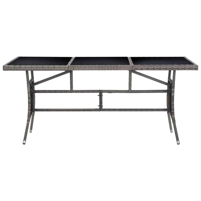 Tavolo da Giardino Grigio 170x80x74 cm in Polyrattan 318717