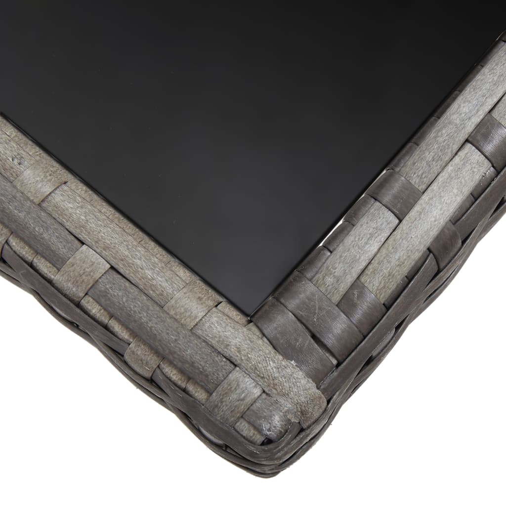 Tavolo da Giardino Grigio 170x80x74 cm in Polyrattan 318717