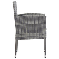 Sedie Giardino con Cuscini Grigio Scuro 2 pz Grigie Polyrattan 318725