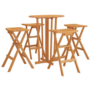Set da Bar Pieghevole 5 pz in Legno Massello di Teak cod mxl 121657