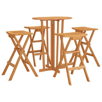 Set da Bar Pieghevole 5 pz in Legno Massello di Teak 3100778