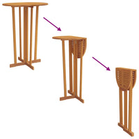 Set da Bar Pieghevole 5 pz in Legno Massello di Teak 3100778