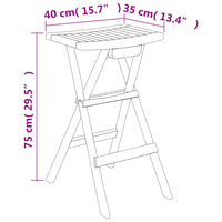 Set da Bar Pieghevole 5 pz in Legno Massello di Teak 3100778