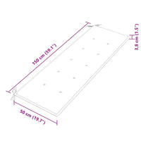 Panchina Batavia con Cuscino Crema 150 cm Legno Massello Teak 3100828