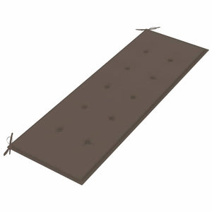 Panchina Batavia con Cuscino Tortora 150 cm Legno Massello Teak 3100834